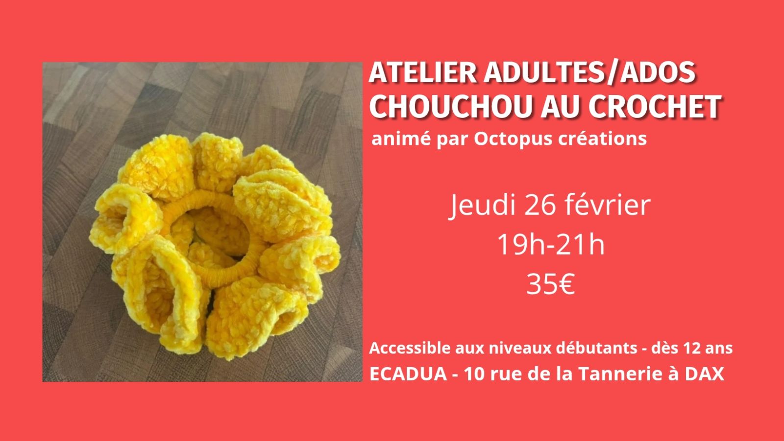 Atelier Crochet chouchou / Adultes ou ados