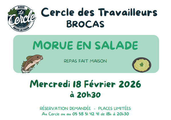 Repas MORUE EN SALADE