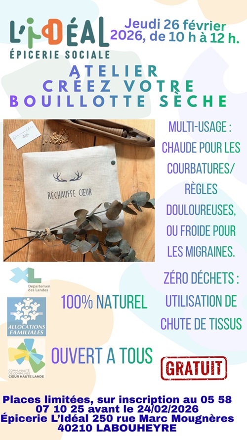 Atelier : Créer sa propre bouillotte sèche