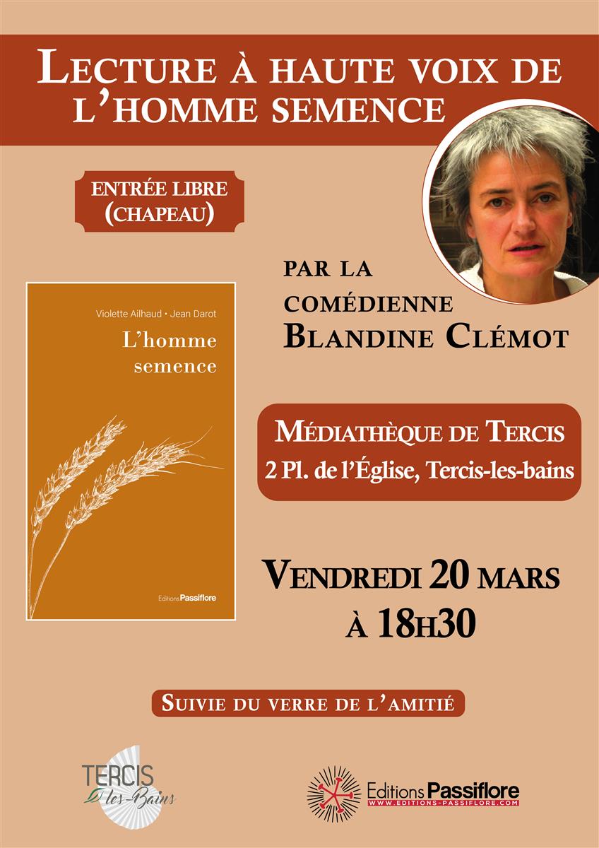 Lecture à haute voix de "L'homme semence"