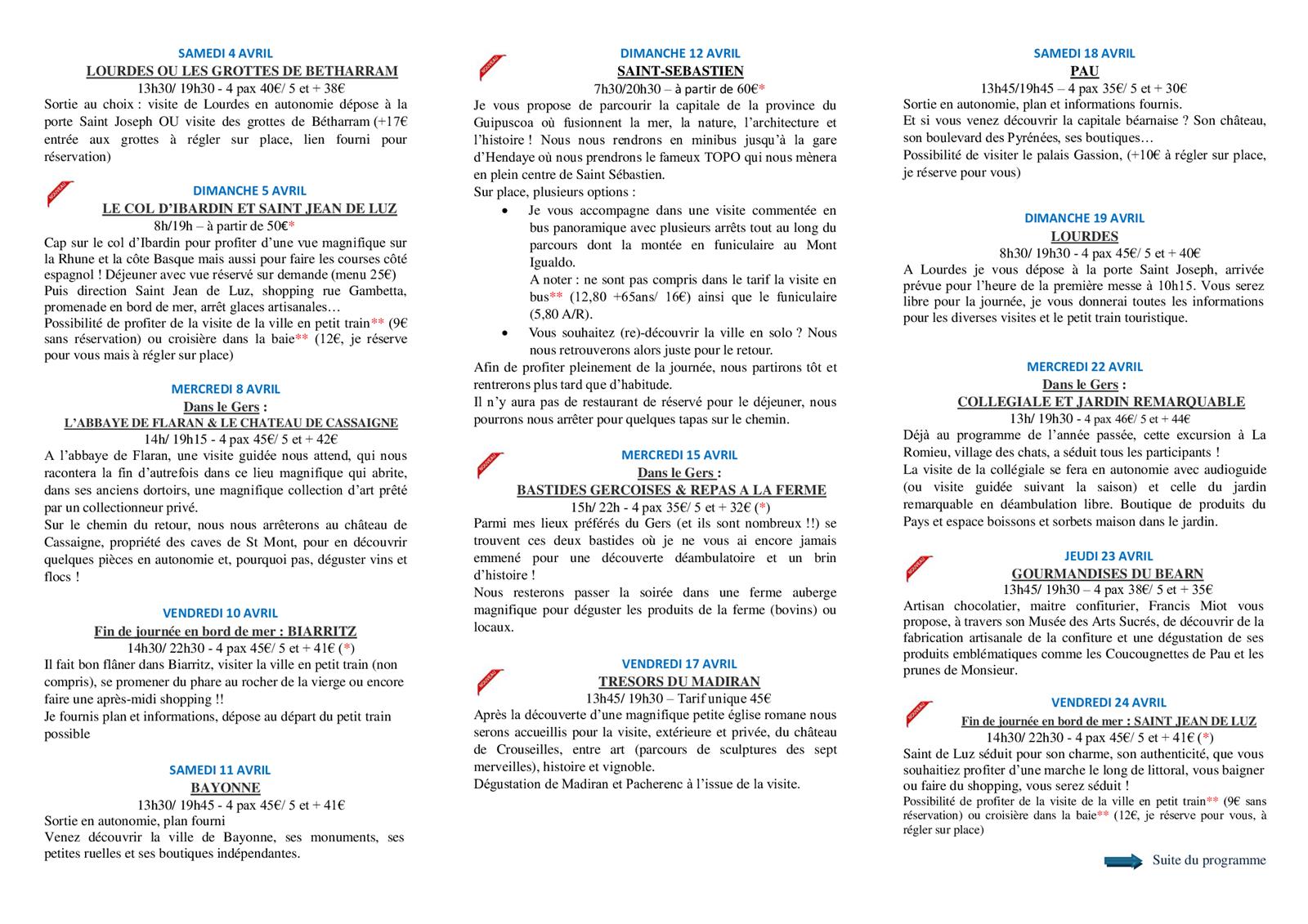 Excursions avec Mochila