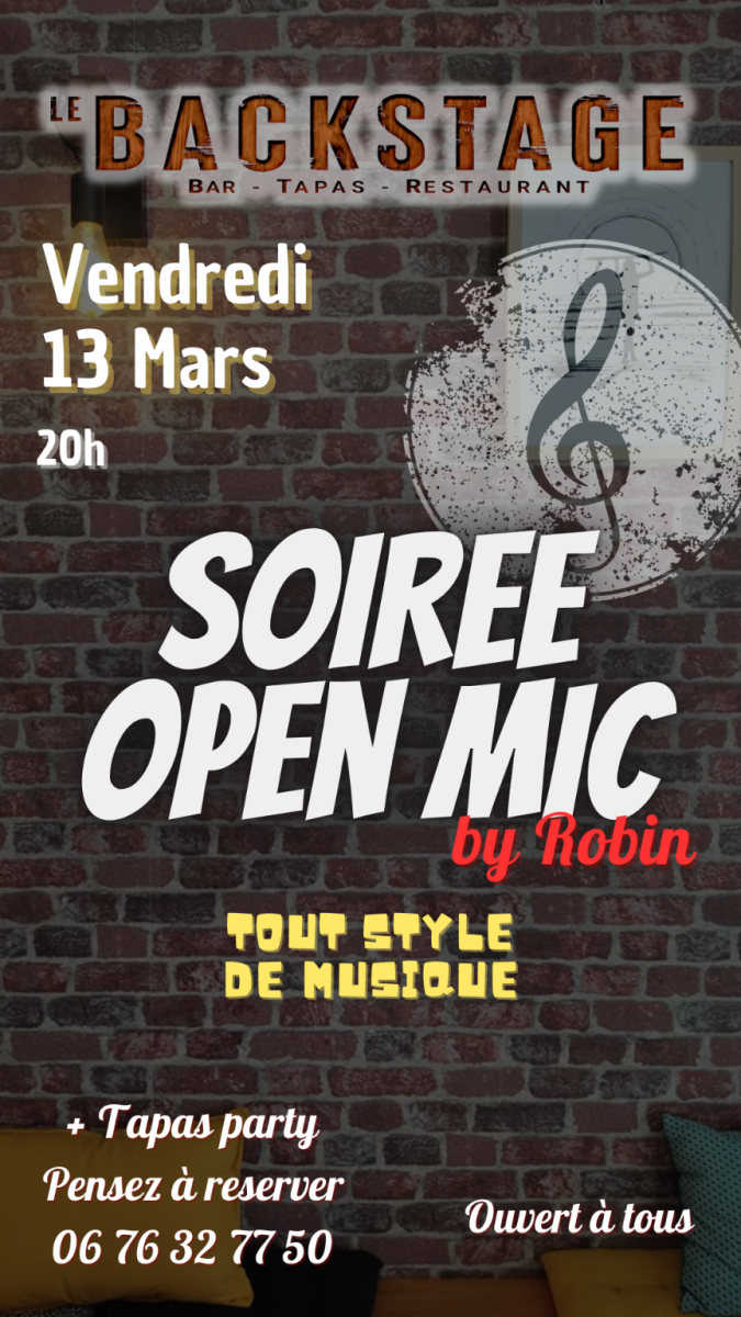 OPEN MIC Musical au BACKSTAGE