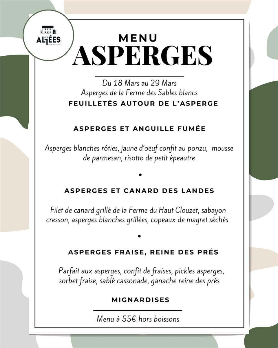 Menu : Asperges en Fête