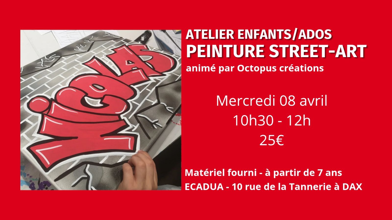 Atelier créatif peinture street-art / Enfants  ...