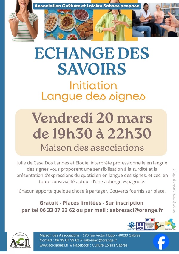 Echange des savoirs : Initiation Langue des signes