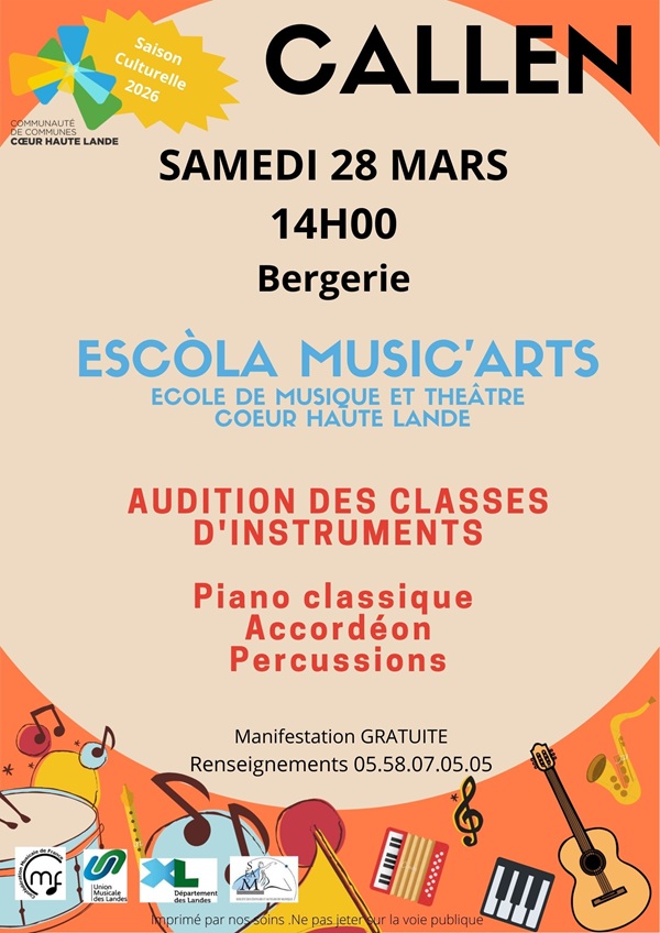 Auditions des classes de l'Escola Music'arts