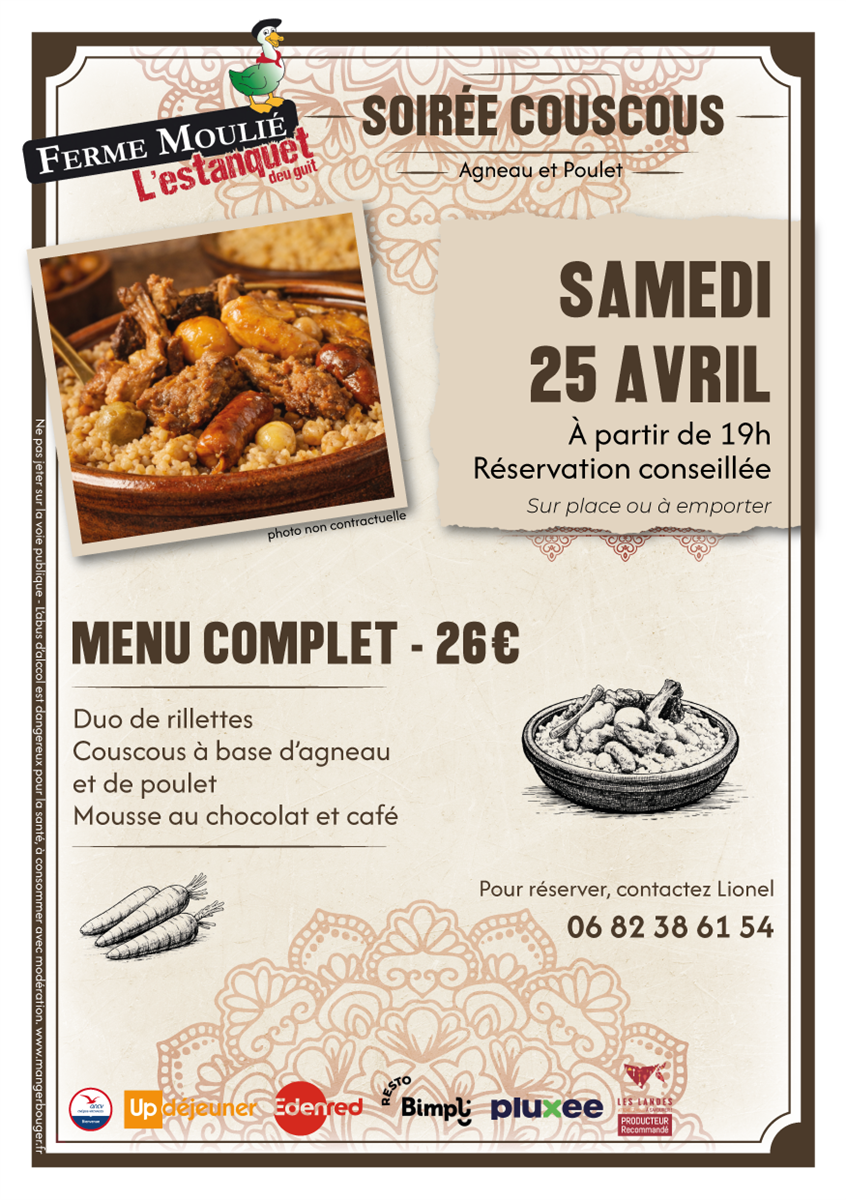 Soirée Couscous à la ferme !