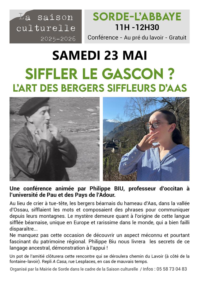 Conférence - Siffler le gascon? L'art des berg ...