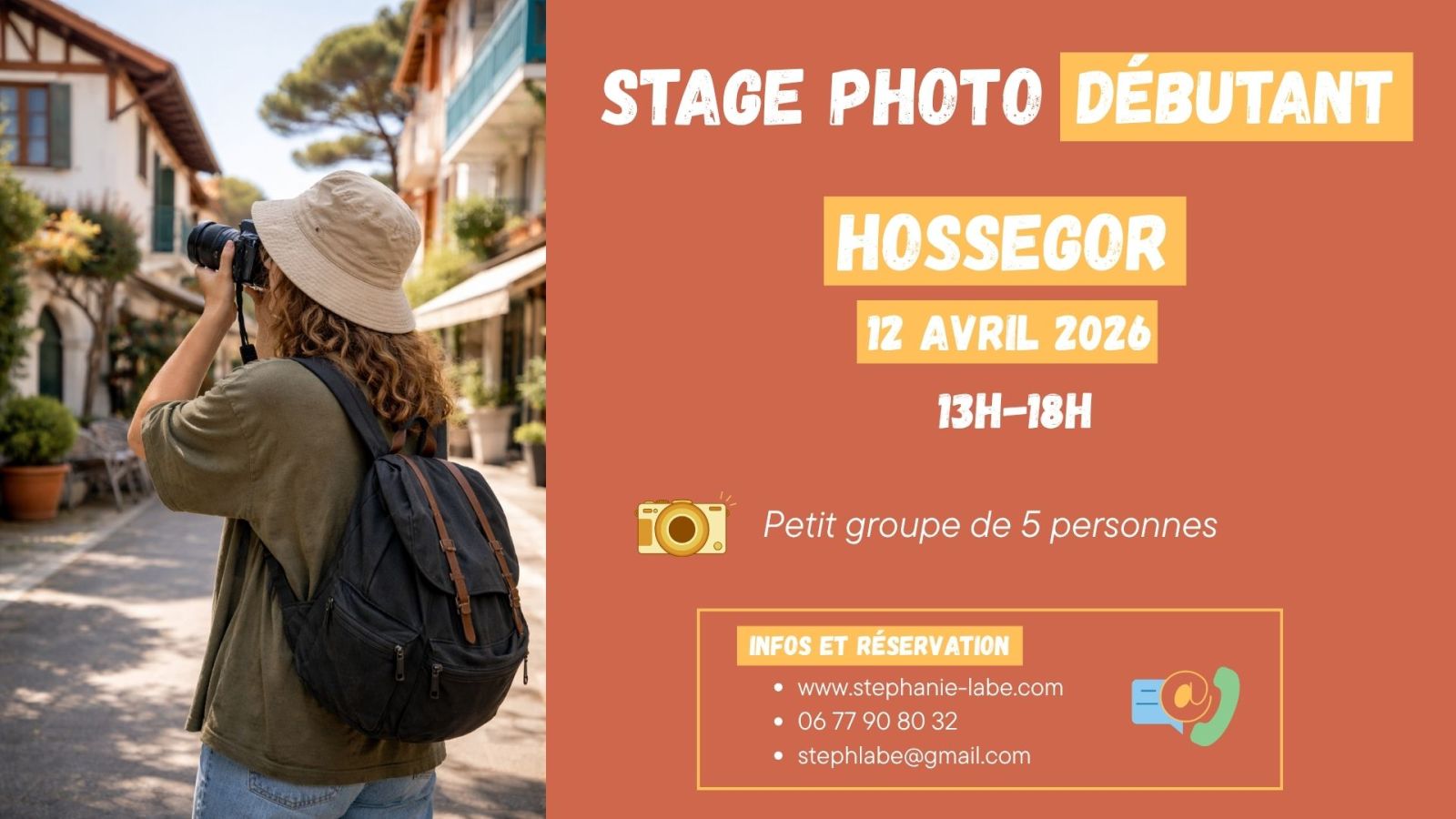 Stage photo débutant à Hossegor