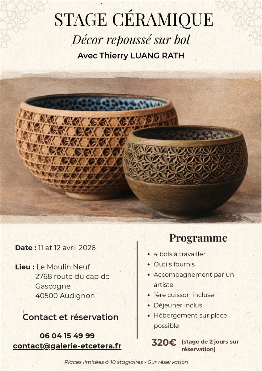 Stage céramique avec Thierry Luang Rath
