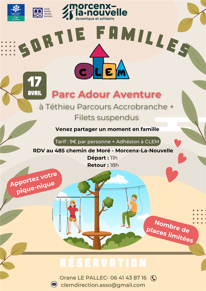 Sortie Familles Parc Adour Aventure