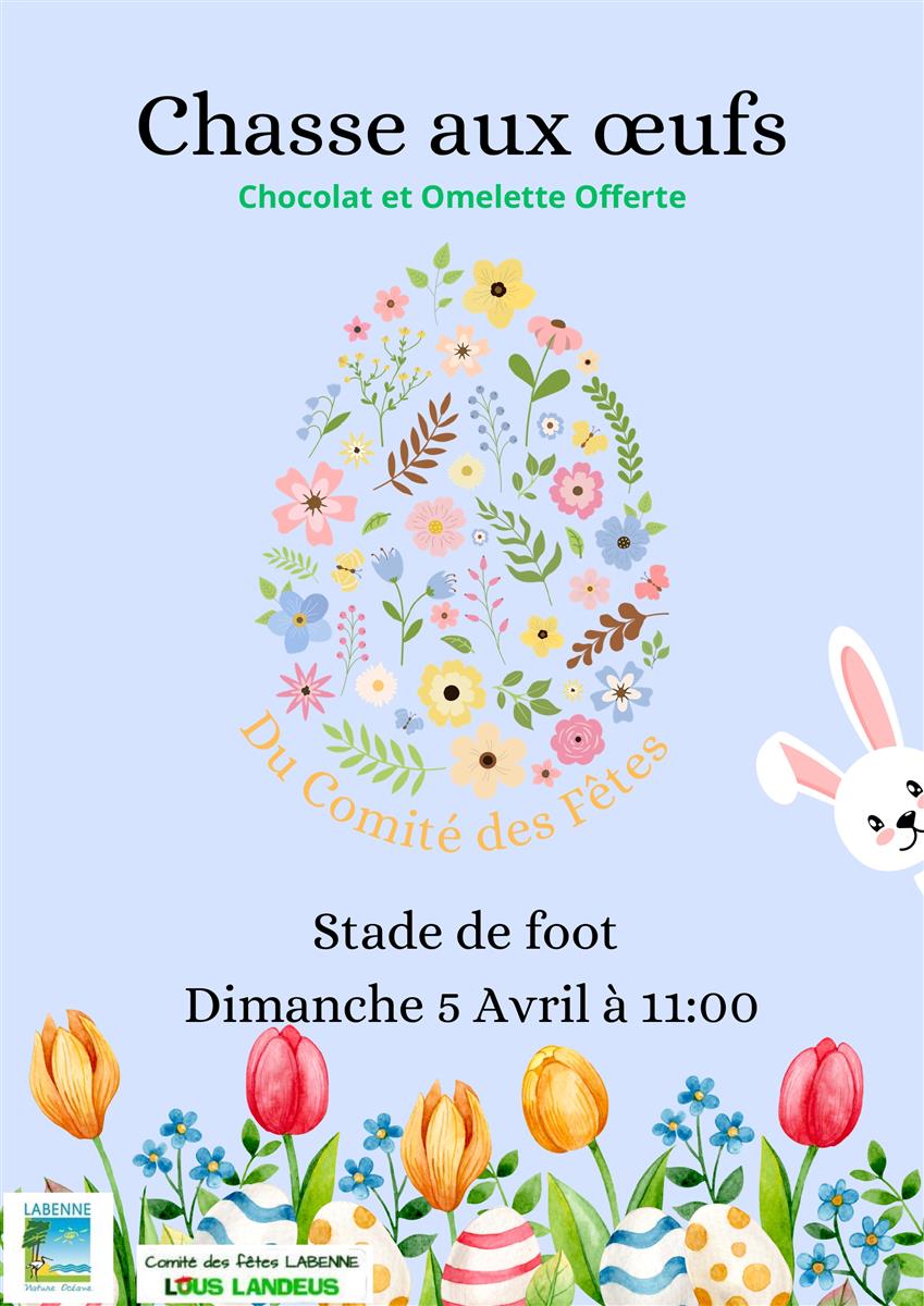 Chasse aux oeufs - Pâques 2026