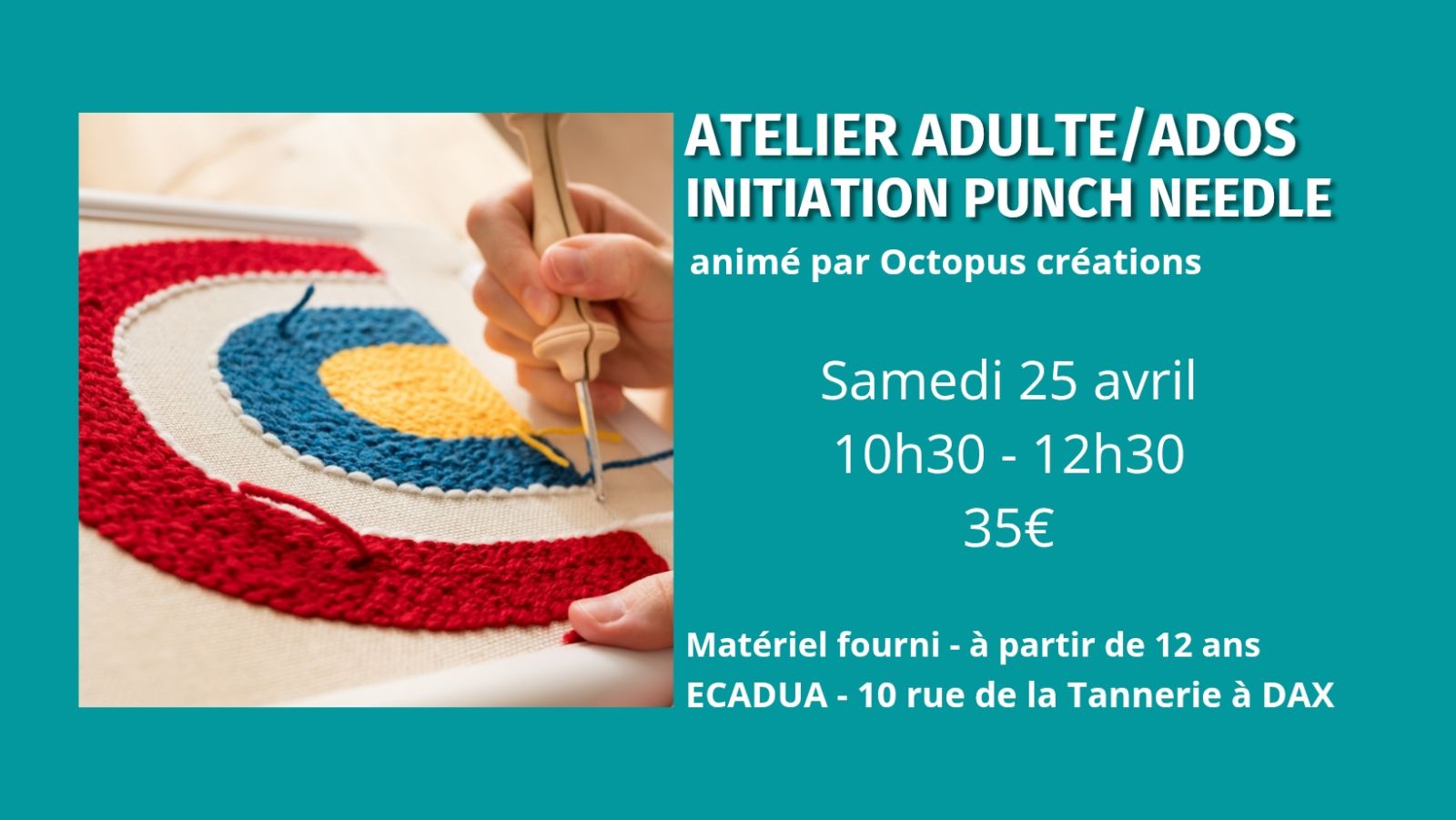 Atelier créatif Punch needle / Adultes et ados