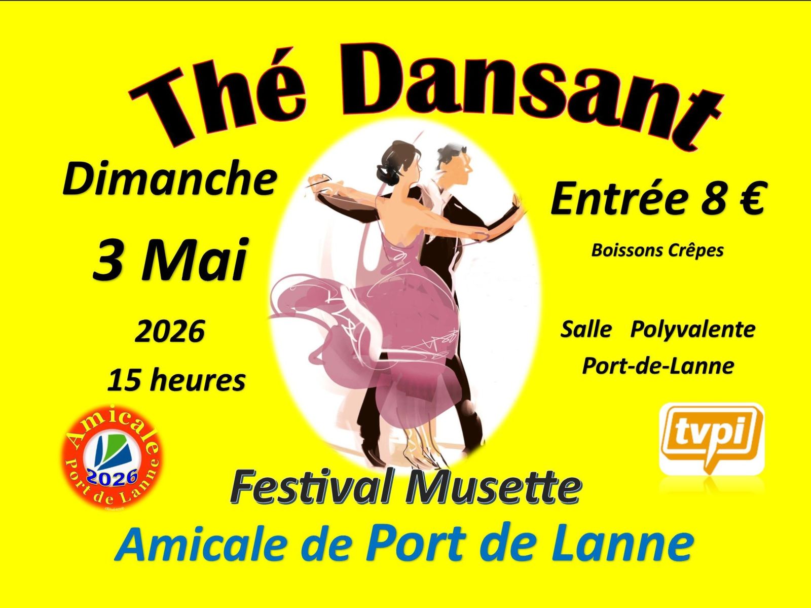 Thé dansant de la fête du travail le 3 MAI 15h00