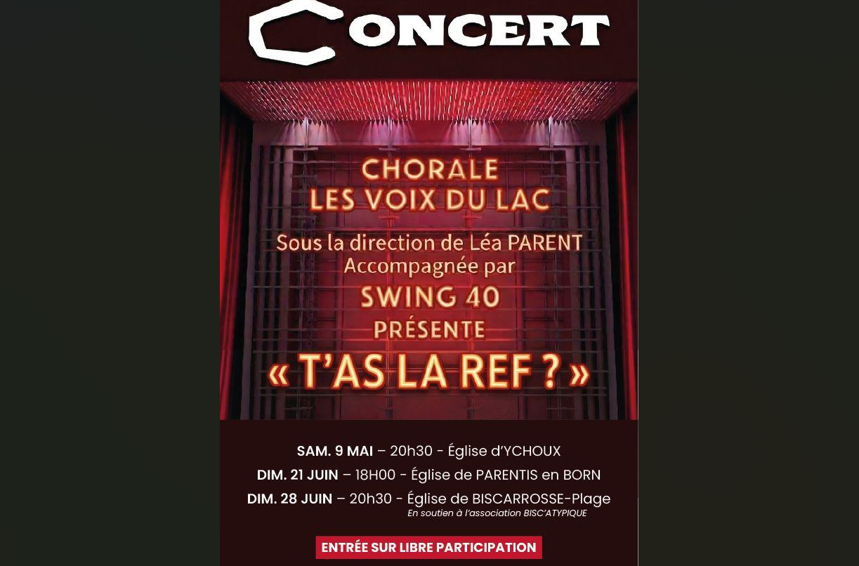 Concert chorale - Les Voix du Lac à Biscarrosse