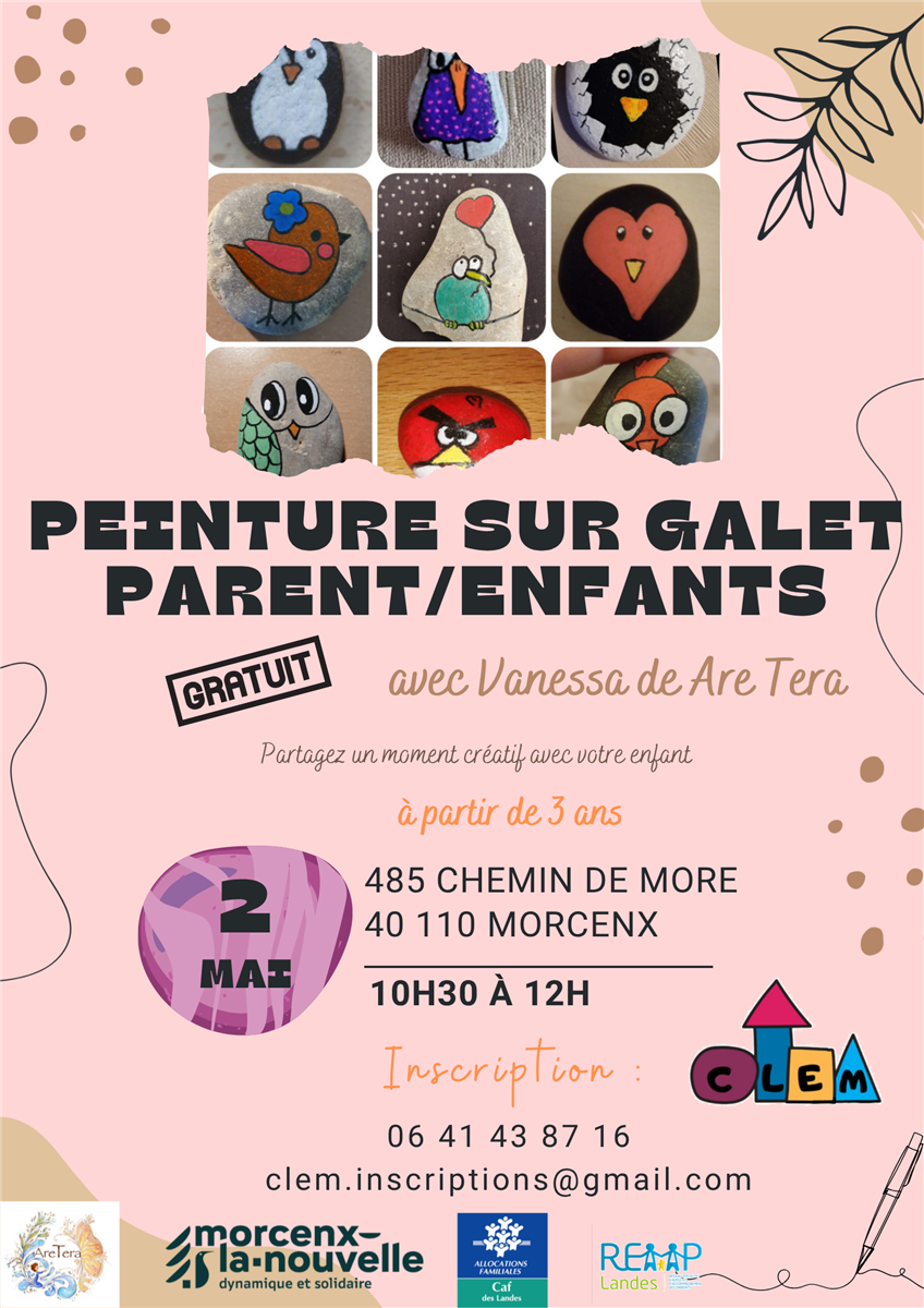 Peinture sur galet Parent/enfants - CLEM