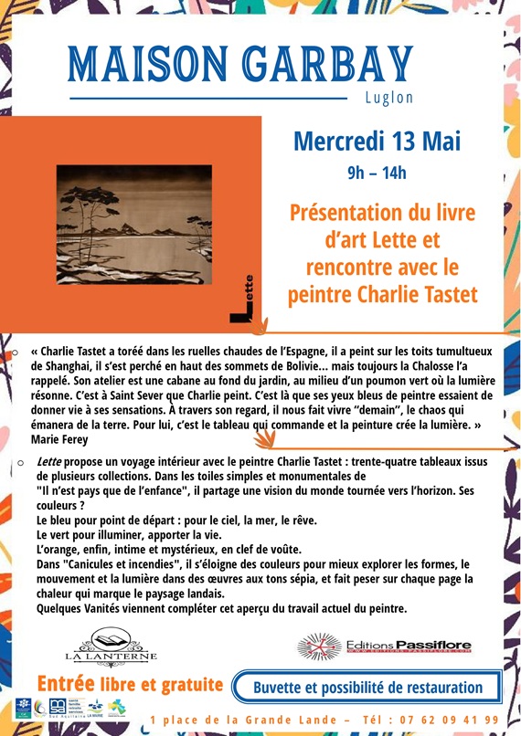 Présentation du livre d'art Lette avec le pein ...