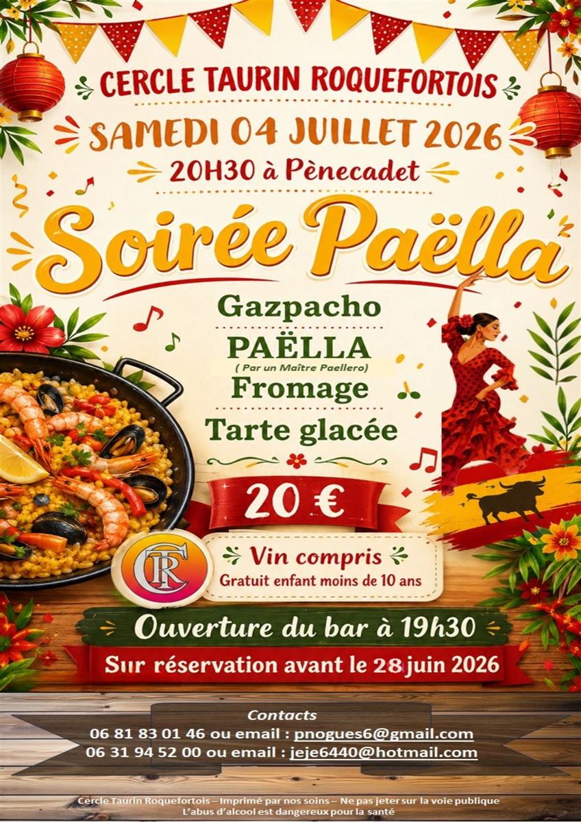 Paëlla du Cercle Taurin Roquefortois