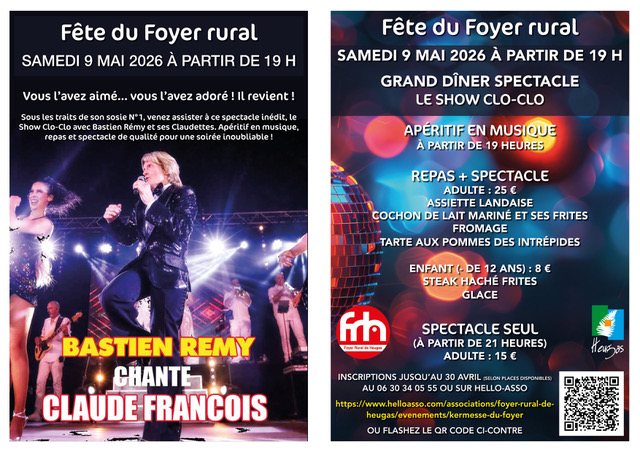 Repas spectacle Show Cloclo