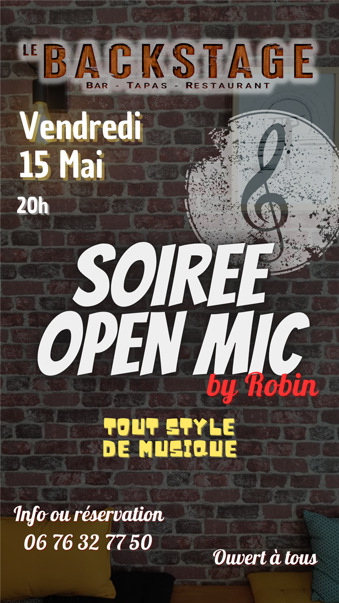 Open mic musical au Backstage