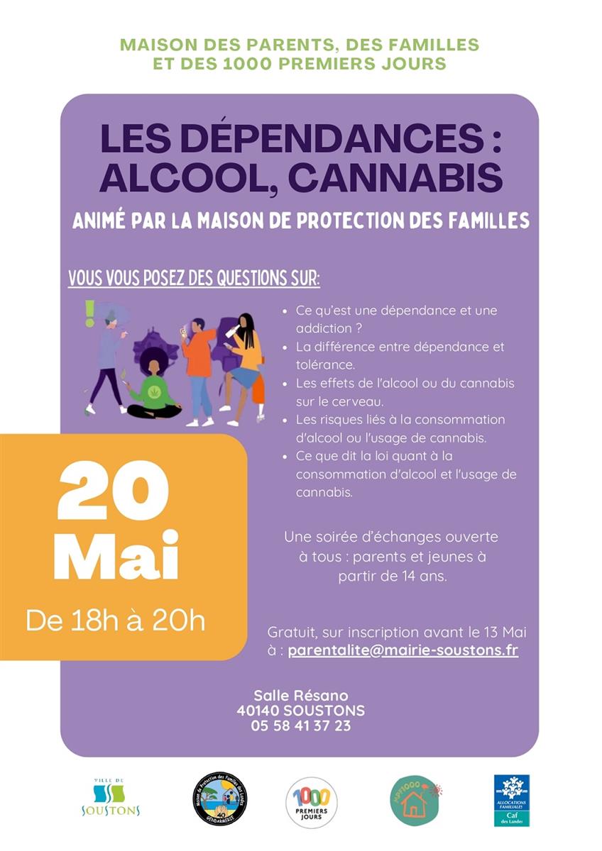 Soirée Les dépendances: alcool, cannabis,...