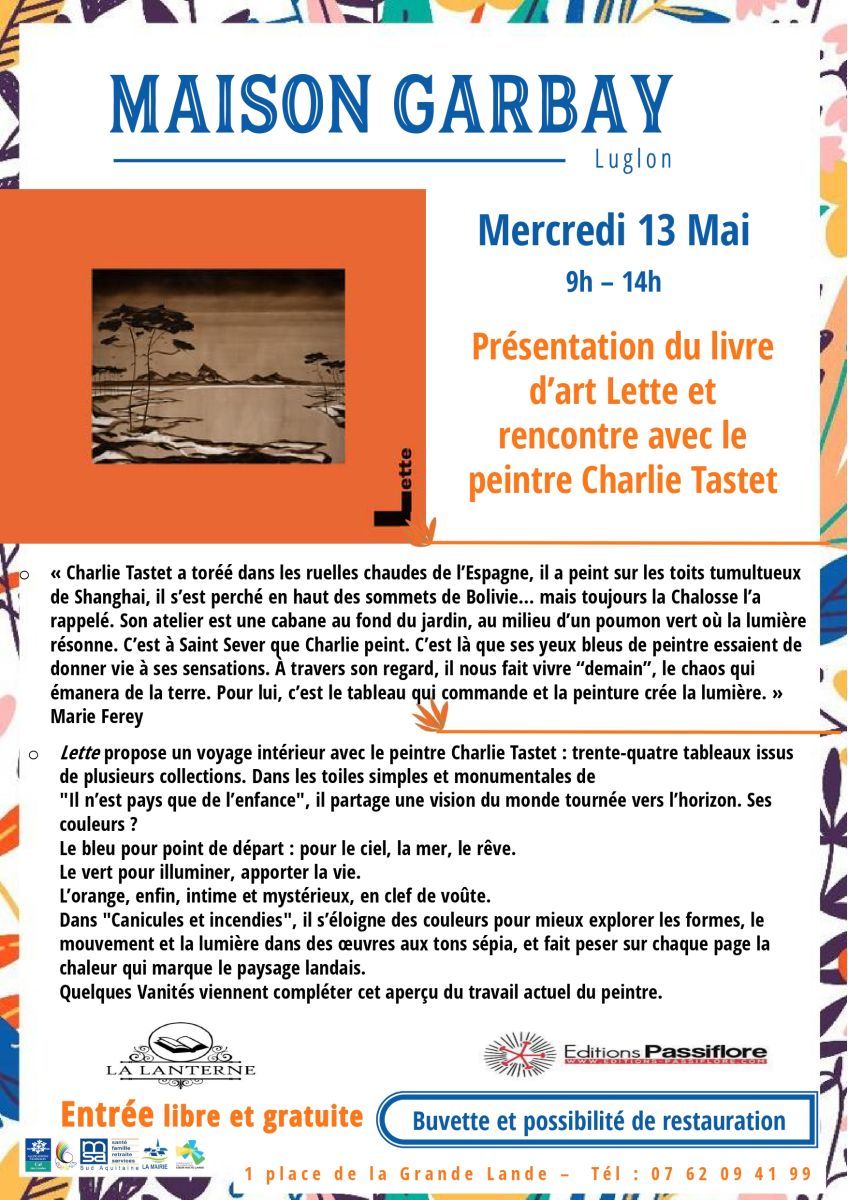 Présentation du livre d'art Lette et rencontre ...
