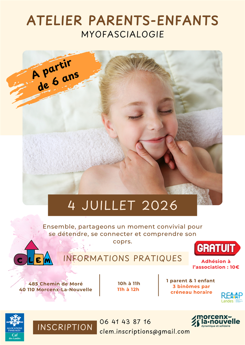 Atelier Parent-Enfant Myofascialogie / CLEM