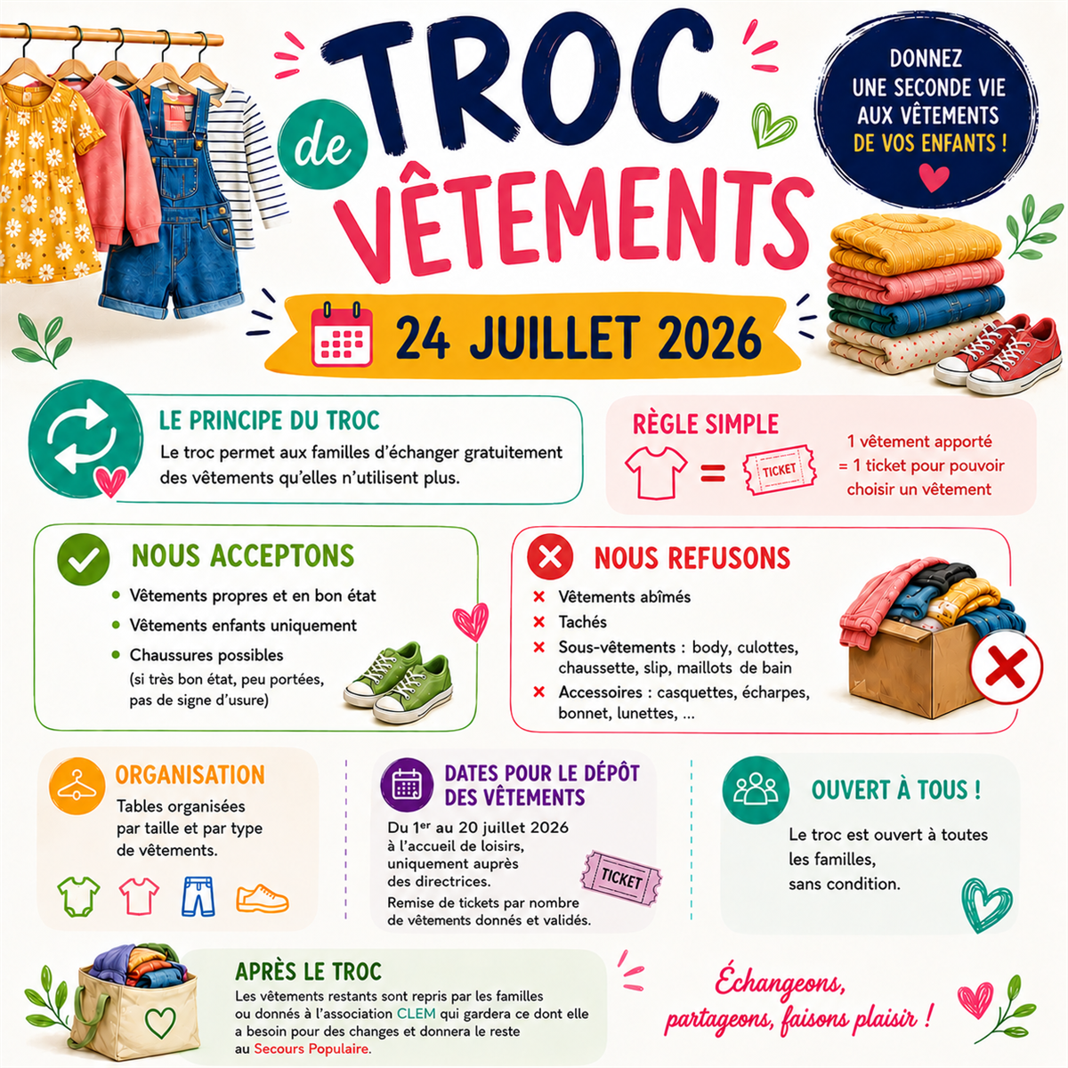 Fête au jardin et Troc de vêtement - CLEM