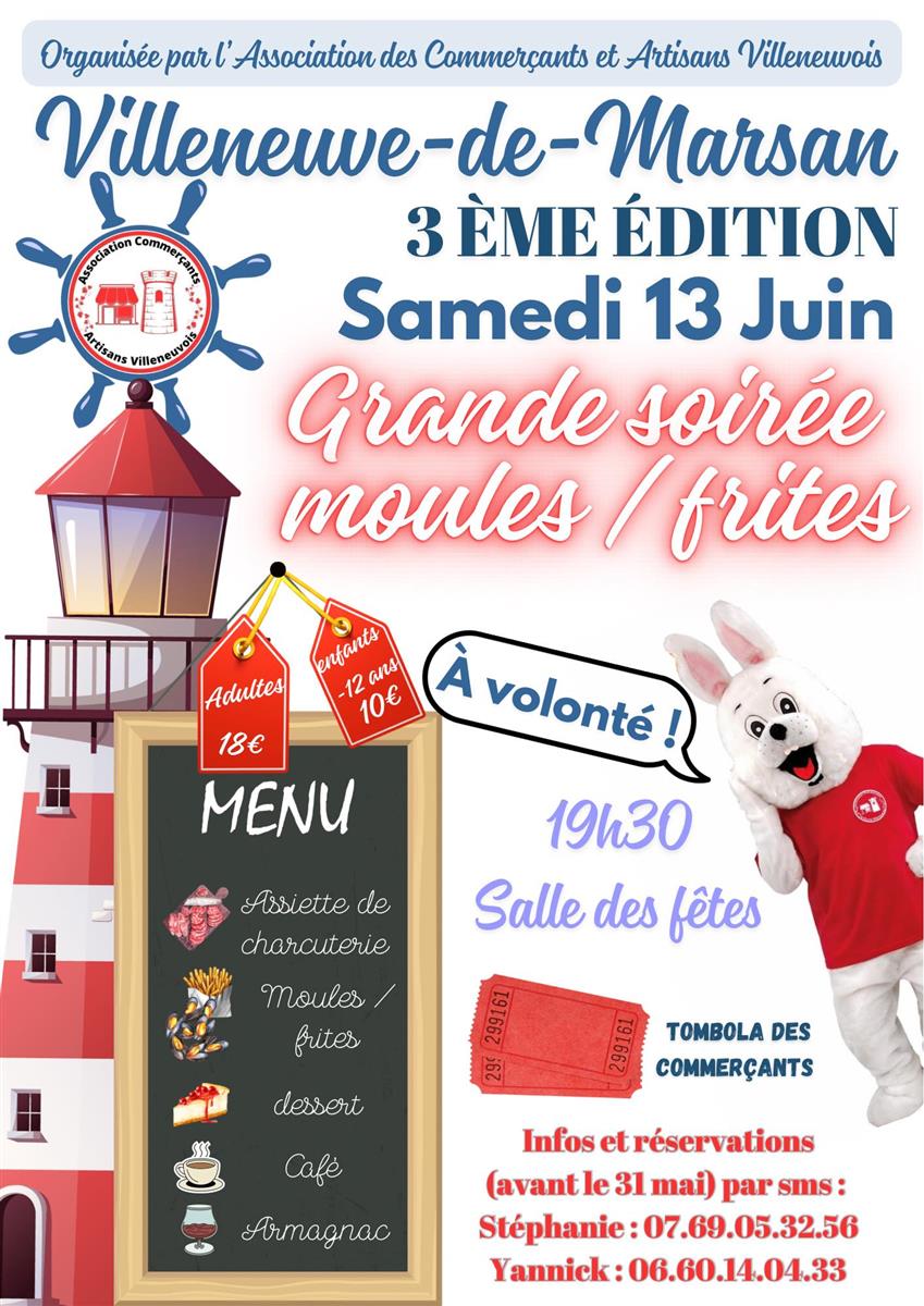 Grande soirée Moules Frites