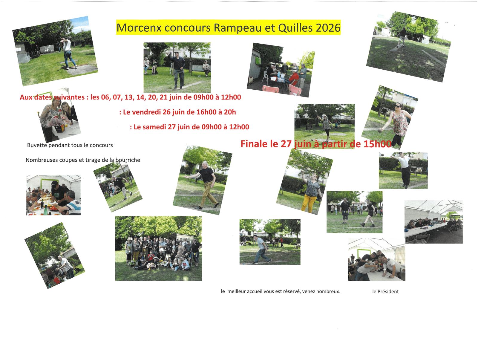 Concours rampeau et quilles 2026