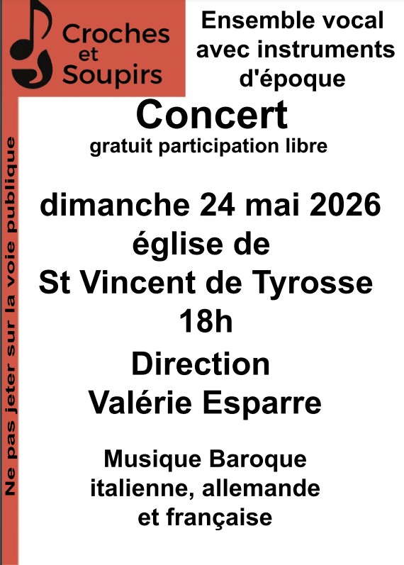 Concert de l'ensemble vocal « Croches et Soupirs »