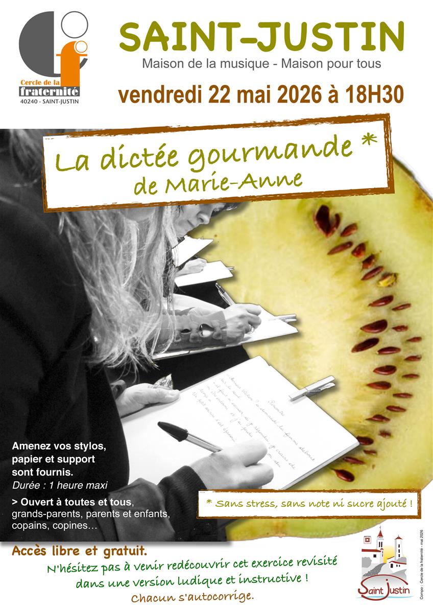 Dictée gourmande de Marie-Anne