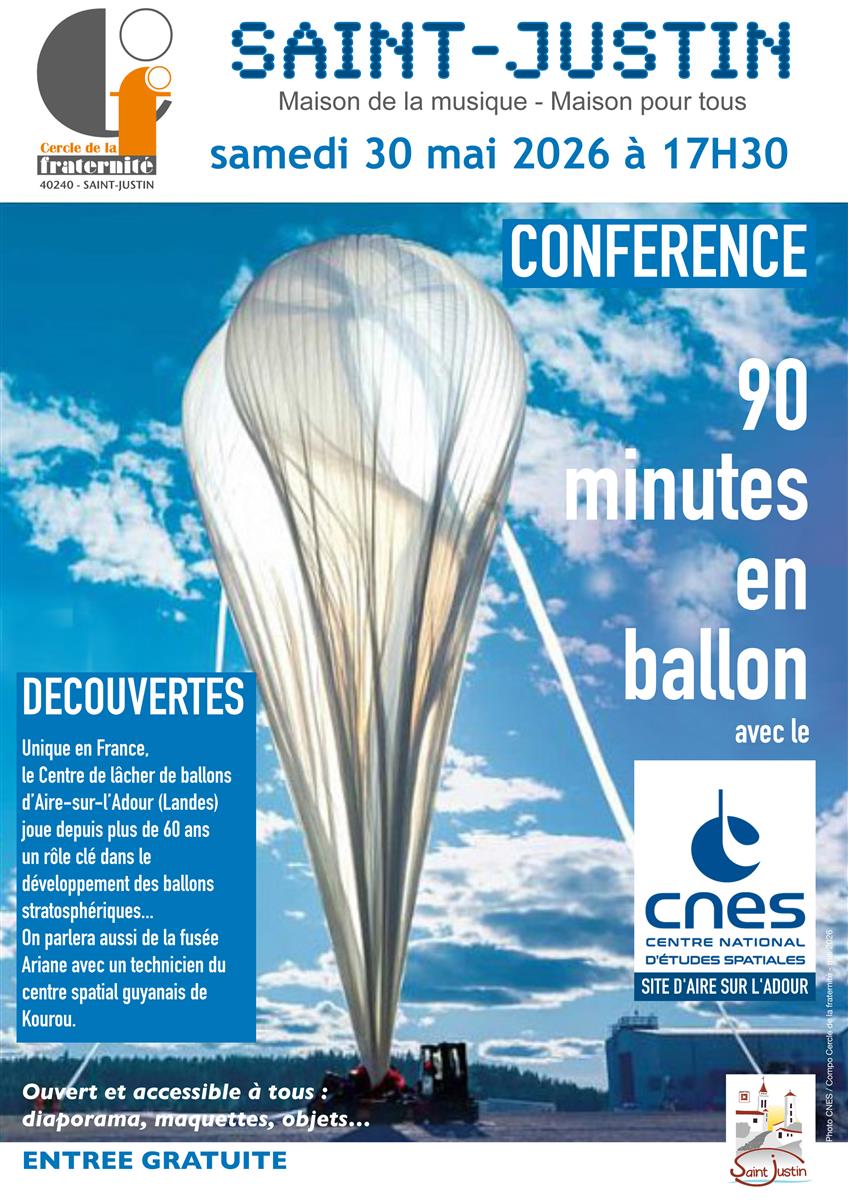 Conférence : 90 minutes en ballon avec le CNES