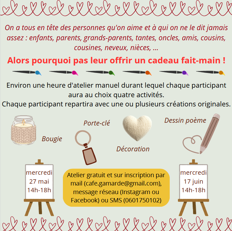 Activité manuelle : fête des gens qu'on aime