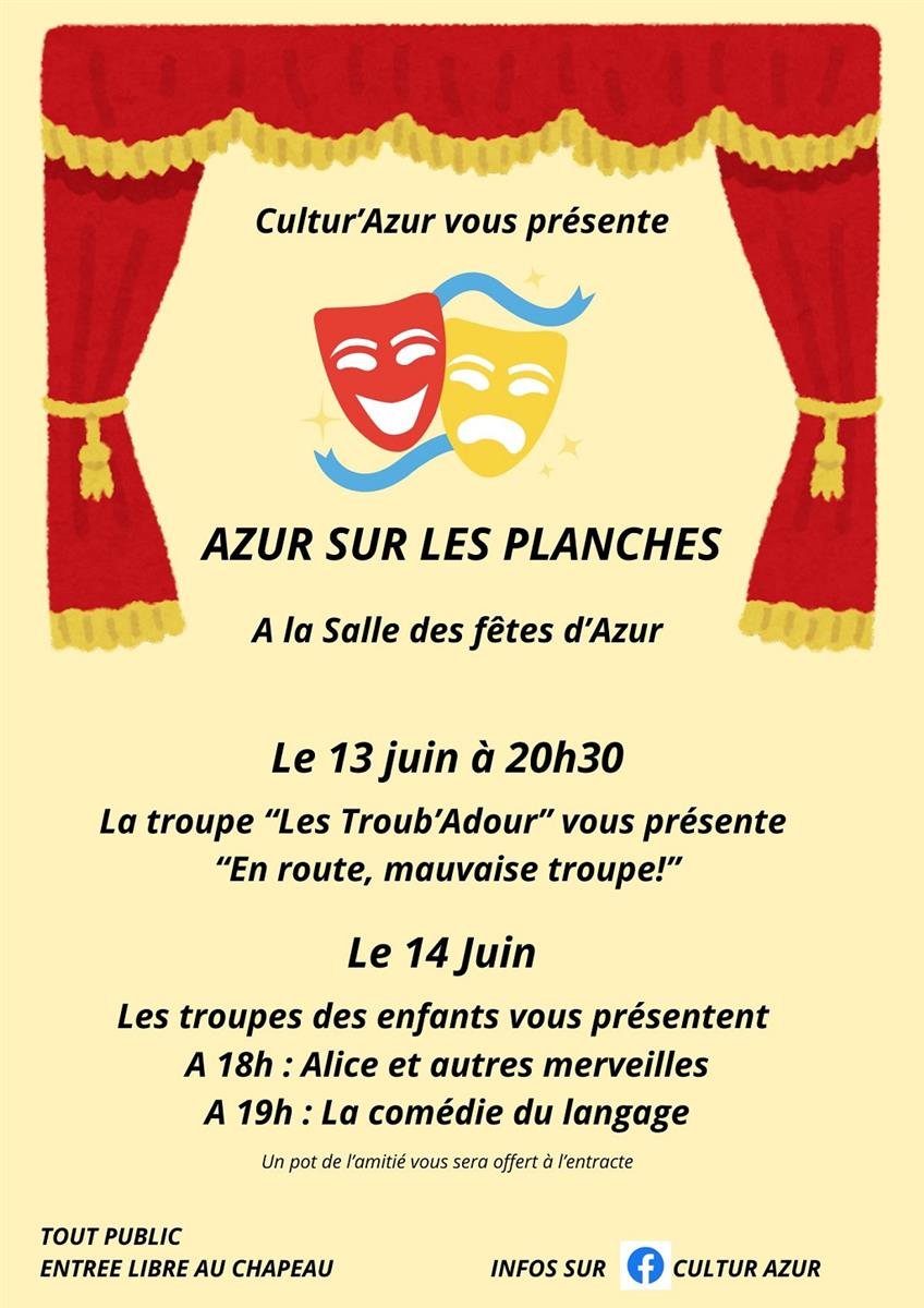 Azur sur les planches