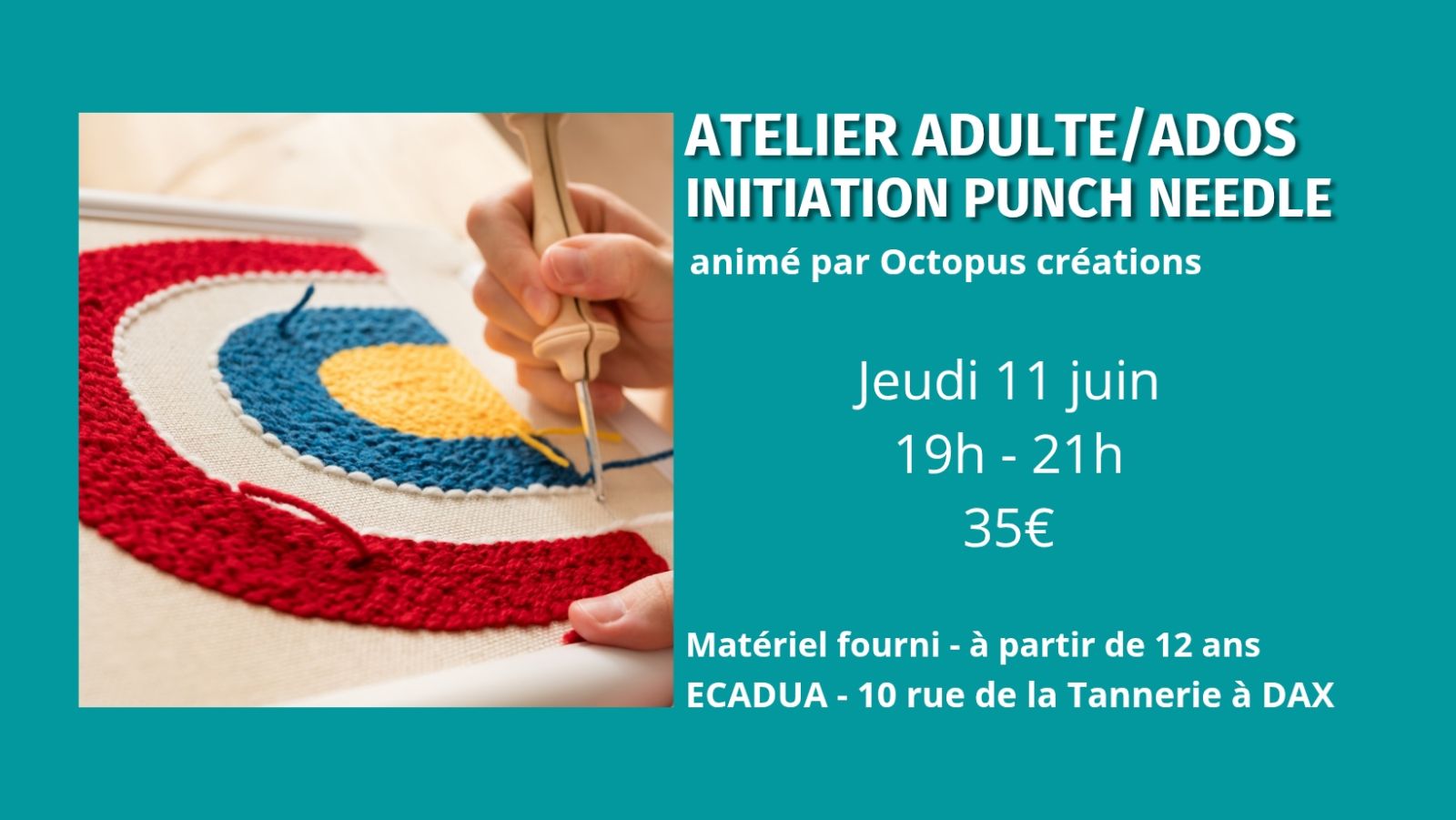 Atelier créatif Punch needle / Adultes et ados