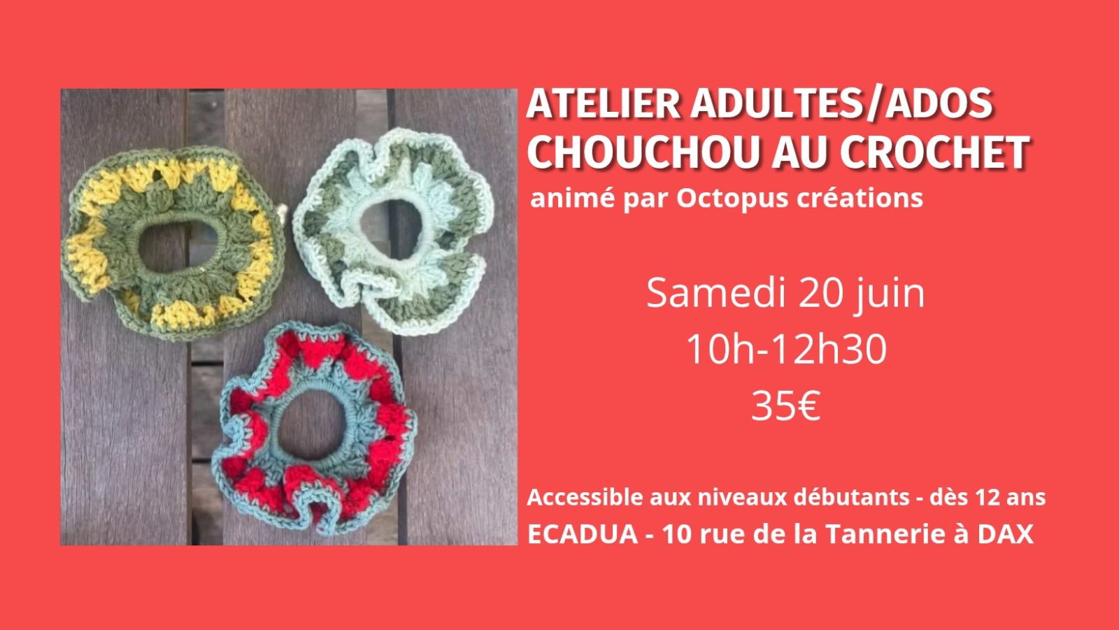 Atelier créatif Crochet chouchou / Adultes et ados