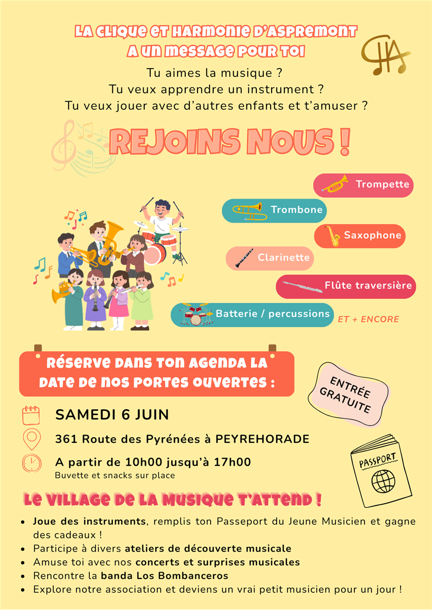 Portes ouvertes Clique et Harmonie d'Aspremont
