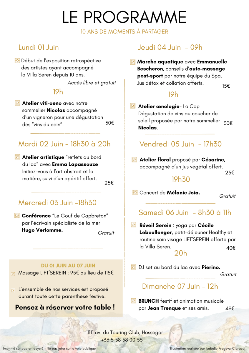 LA VILLA SEREN FÊTE SES 10 ANS !