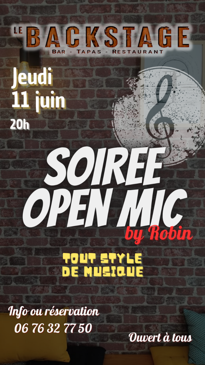 OPEN MIC Musical au BACKSTAGE