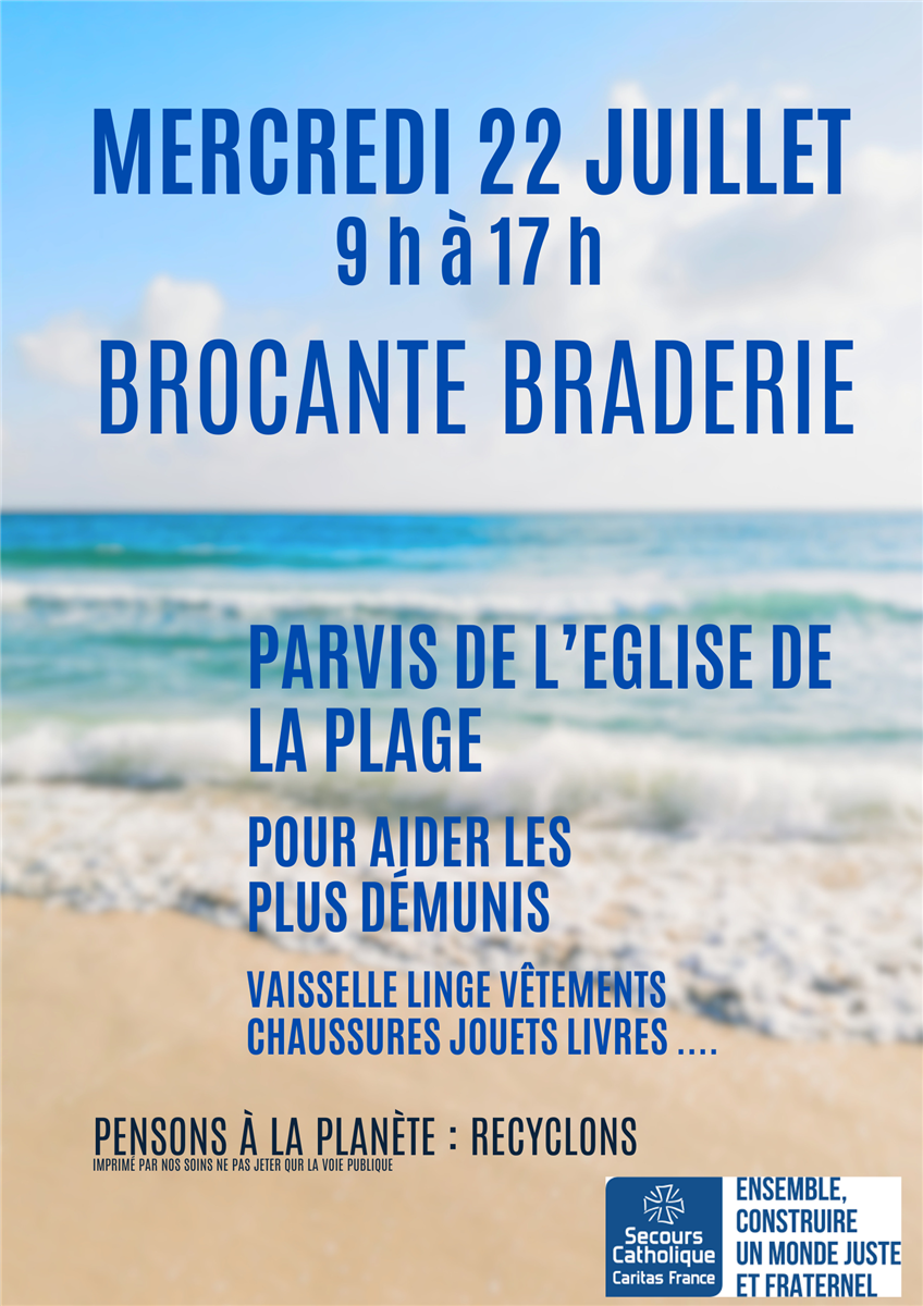 Braderie brocante secours catholique