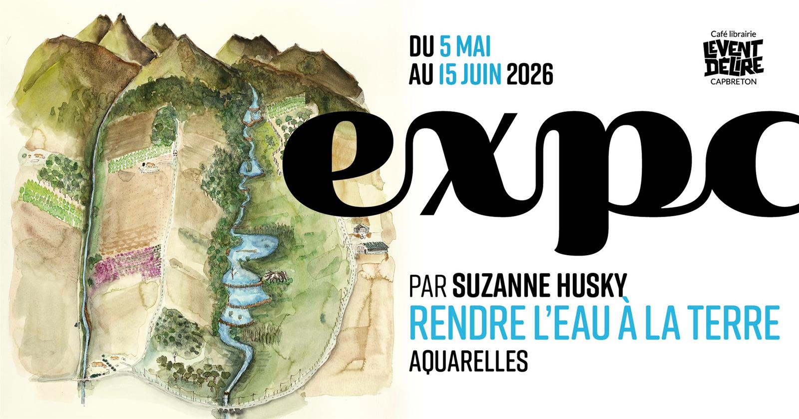 Exposition : Les aquarelles de Suzanne Husky