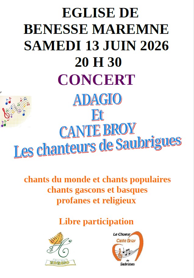 Concert du groupe Adagio et le choeur Cante Br ...