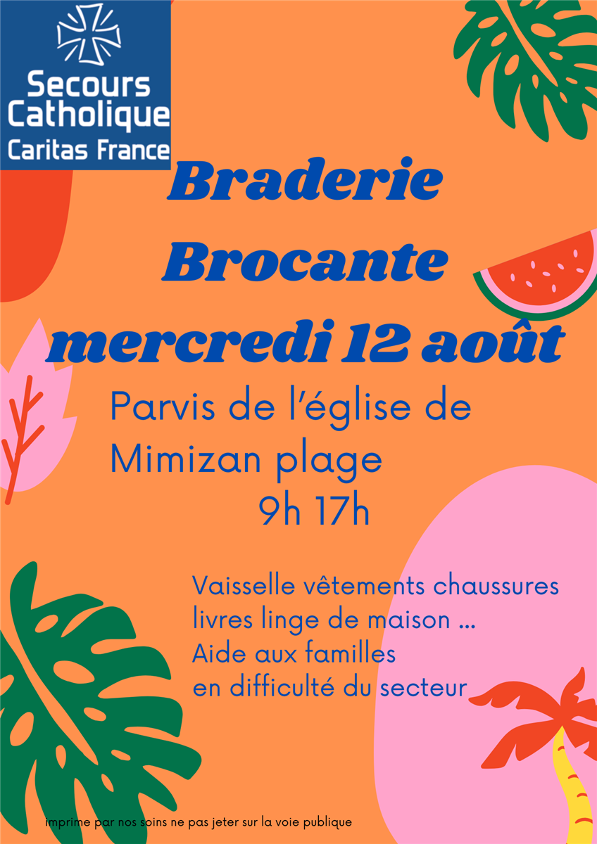 Braderie brocante secours catholique