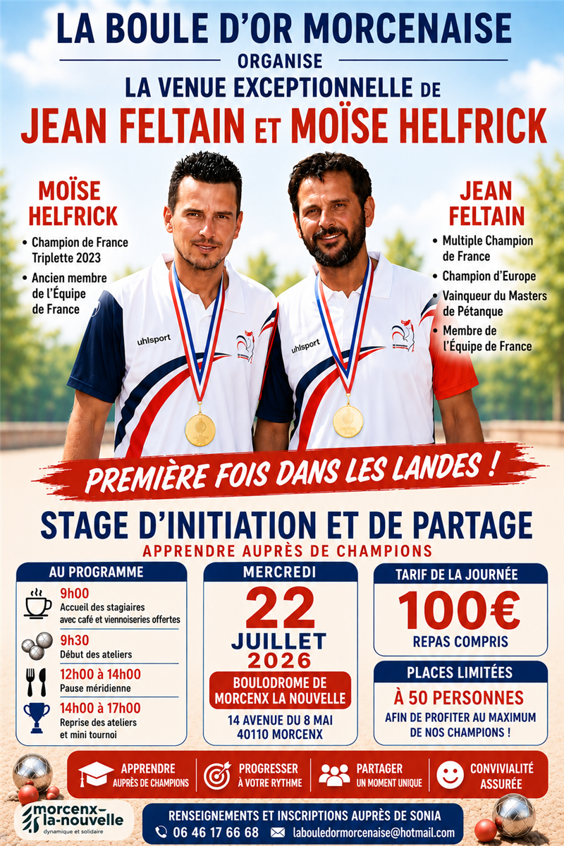 Stage d'initiation pétanque - Jean Feltain et  ...