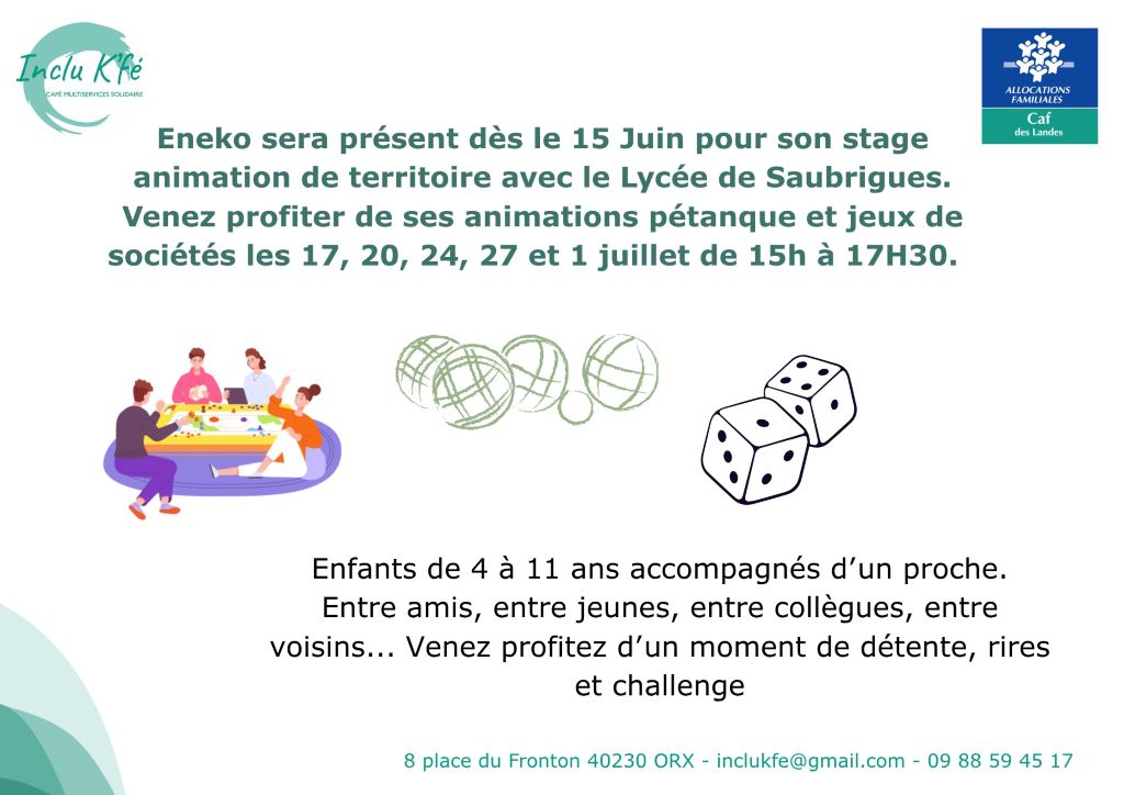 Après midi jeux de société et pétanque