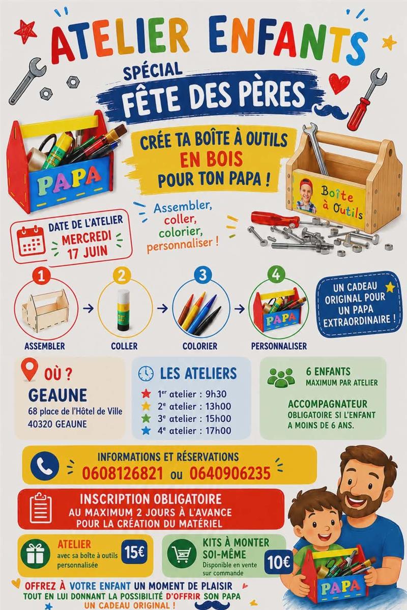 Atelier enfants spécial Fête des pères