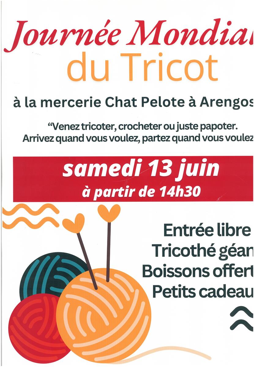 Journée mondiale du tricot - Chat Pelote