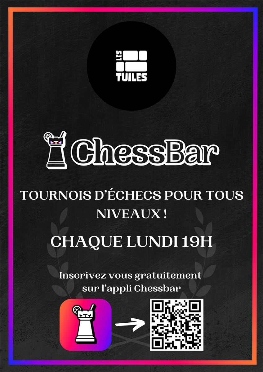 Rencontres échecs - Crédit: Bar à jeux Les Tuiles | CC BY-NC-ND 4.0