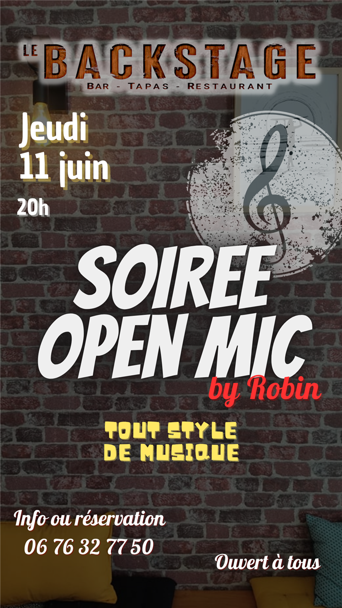 OPEN MIC musical au BACKSTAGE